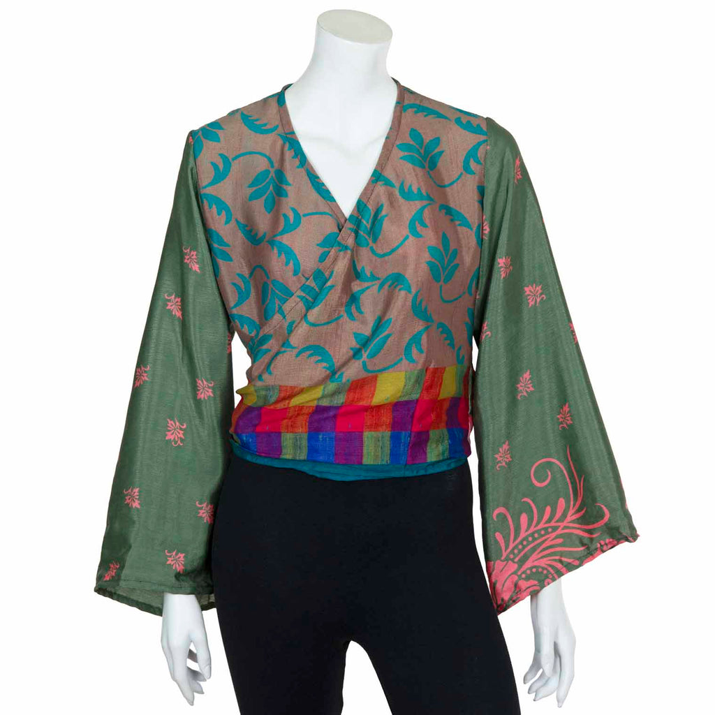 Recycled Sari Wrap Top-Siesta Crafts