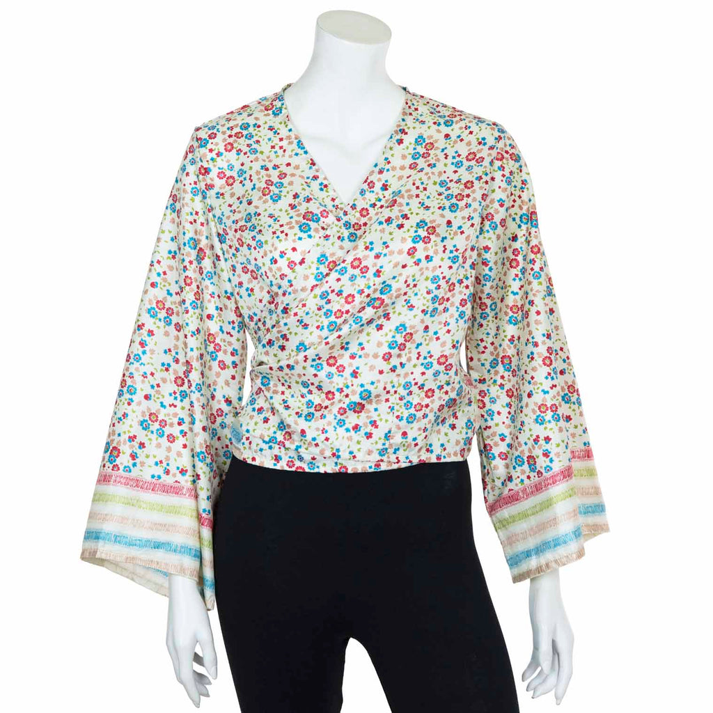 Recycled Sari Wrap Top-Siesta Crafts