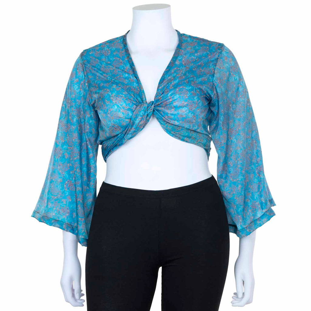 Recycled Sari Wrap Top-Siesta Crafts