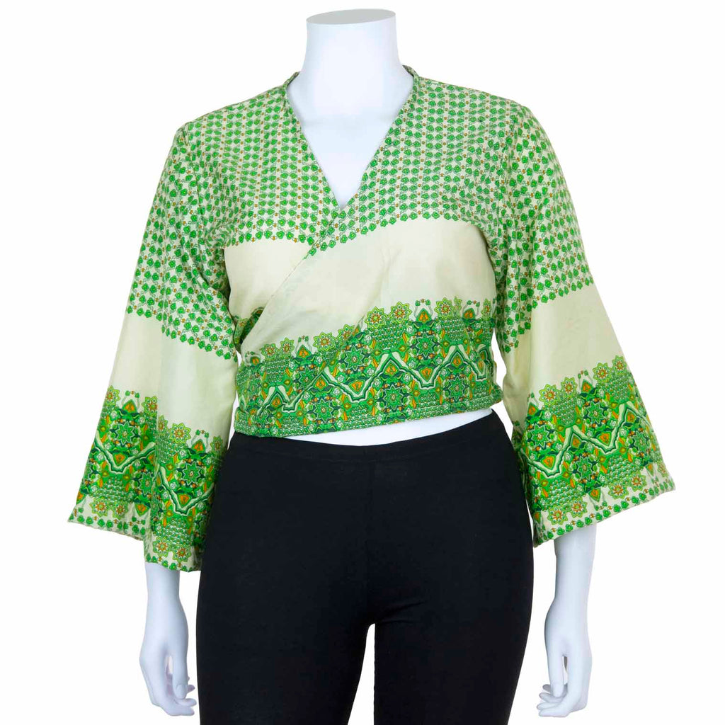 Recycled Sari Wrap Top-Siesta Crafts