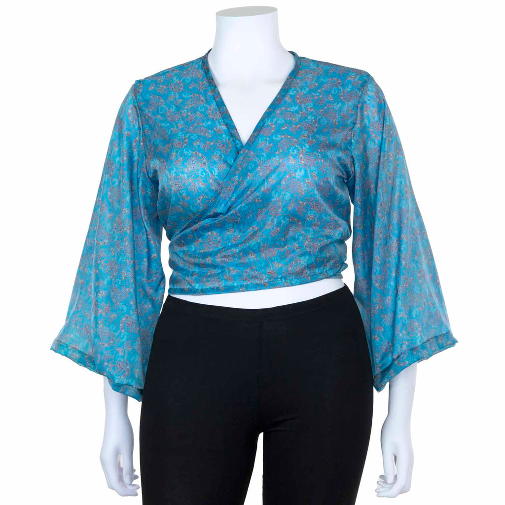 Recycled Sari Wrap Top-Siesta Crafts