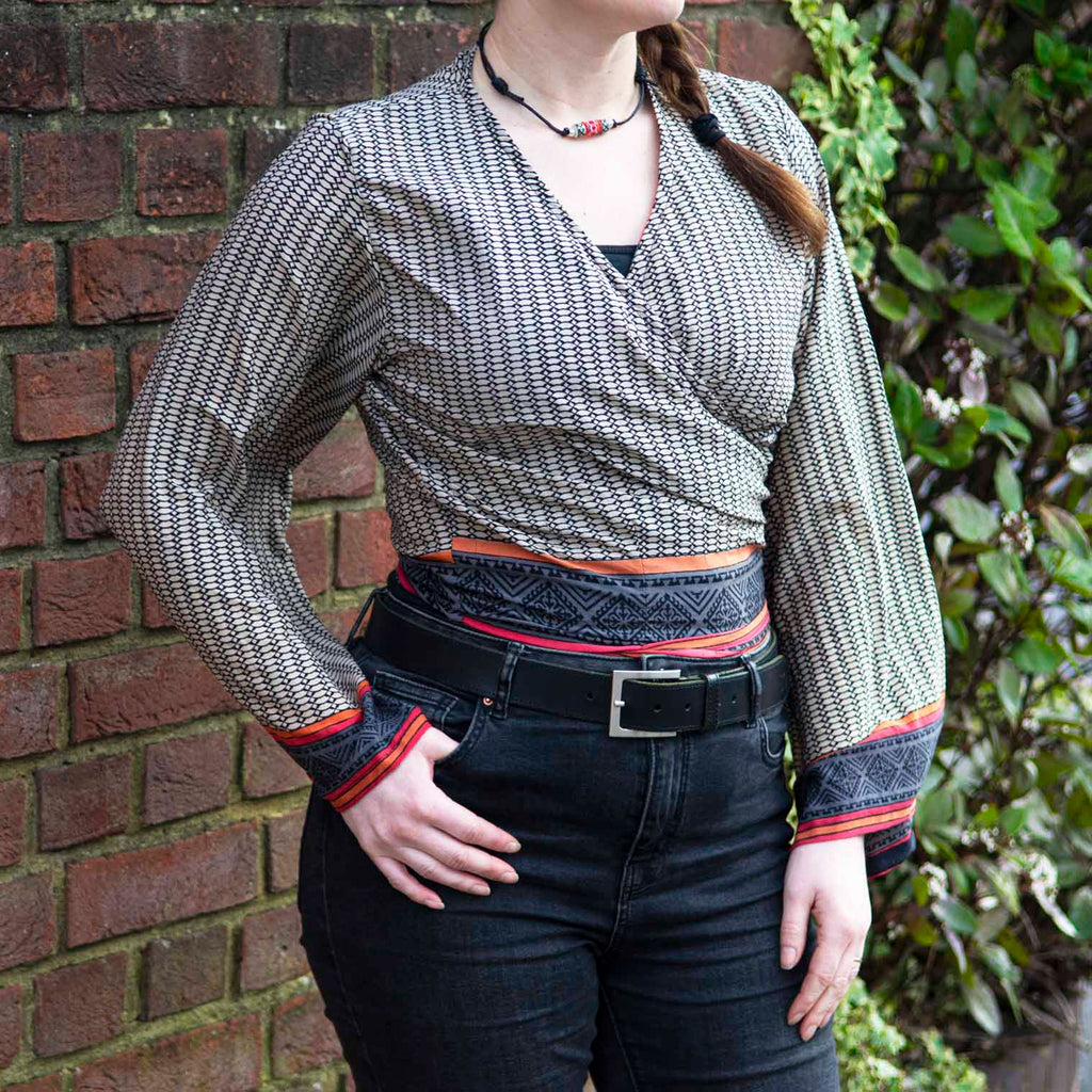 Recycled Sari Wrap Top-Siesta Crafts