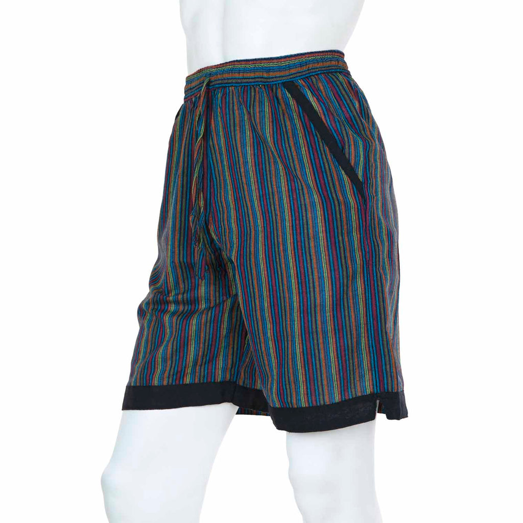 Stripe and Trim Shorts-Siesta Crafts