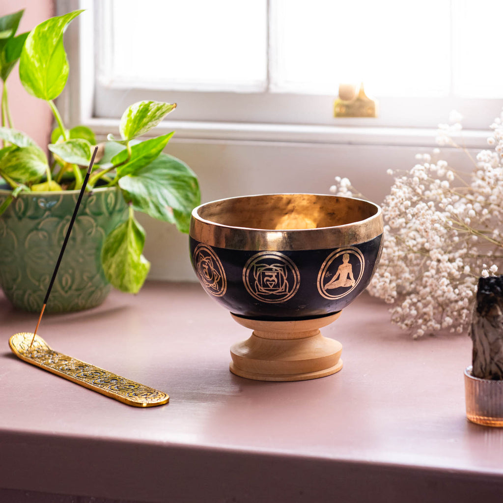 Mustang Black Singing Bowl-Siesta Crafts