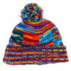 Tie Dye Knitted Patchwork Bobble Hat-Siesta Crafts