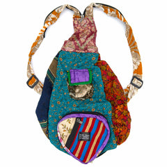 Recycled Sari Patch Backpack-Siesta Crafts