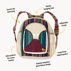 Cotton Nettle and Hemp Backpack-Siesta Crafts