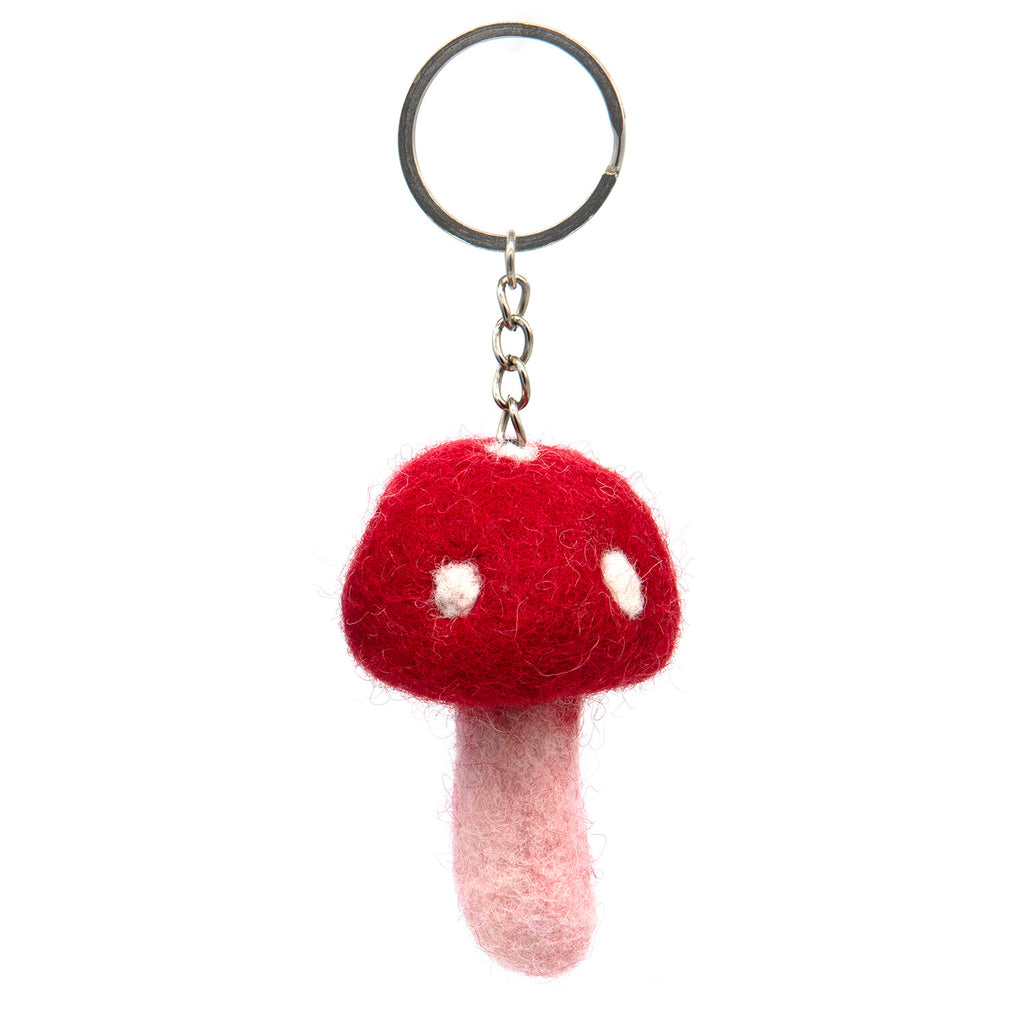 Mushroom Felt Keyring-Siesta Crafts
