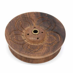 Dark Wood Incense Holder-Siesta Crafts
