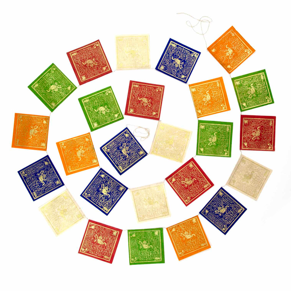Long Lokta Paper Prayer Flags - Large-Siesta Crafts