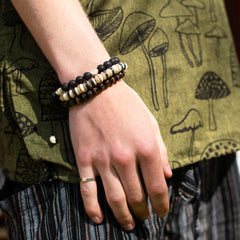 Bone Bead Bracelet - White-Siesta Crafts