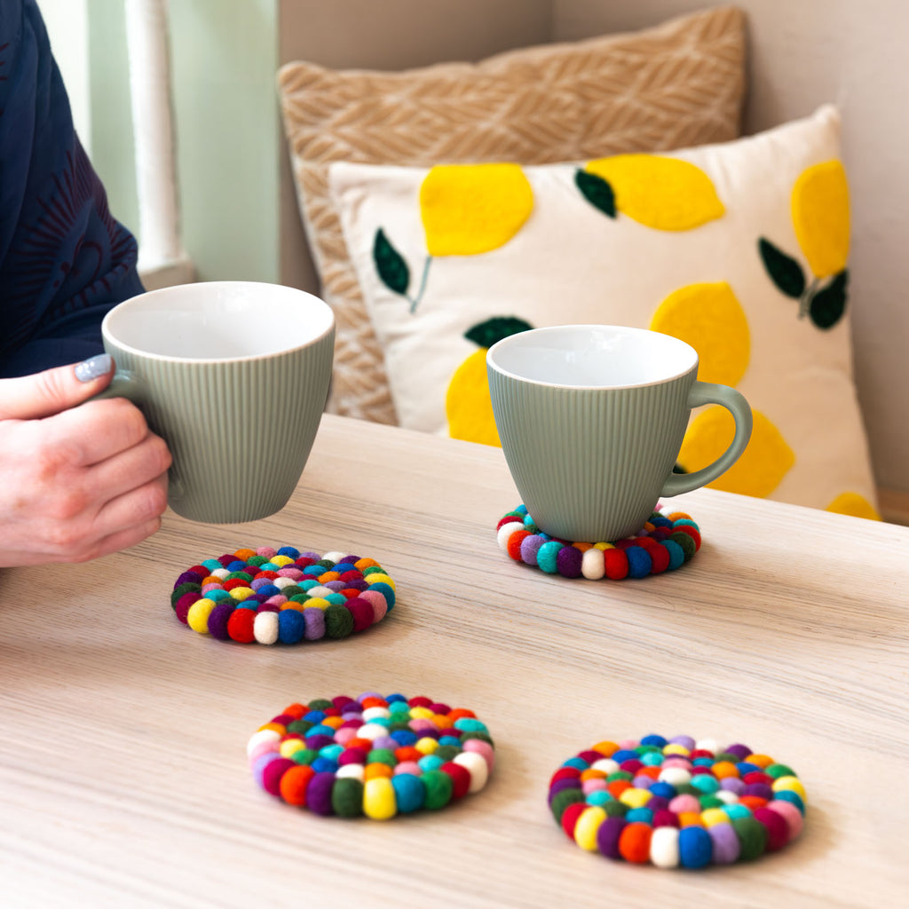 Felt Bobble Coaster-Siesta Crafts