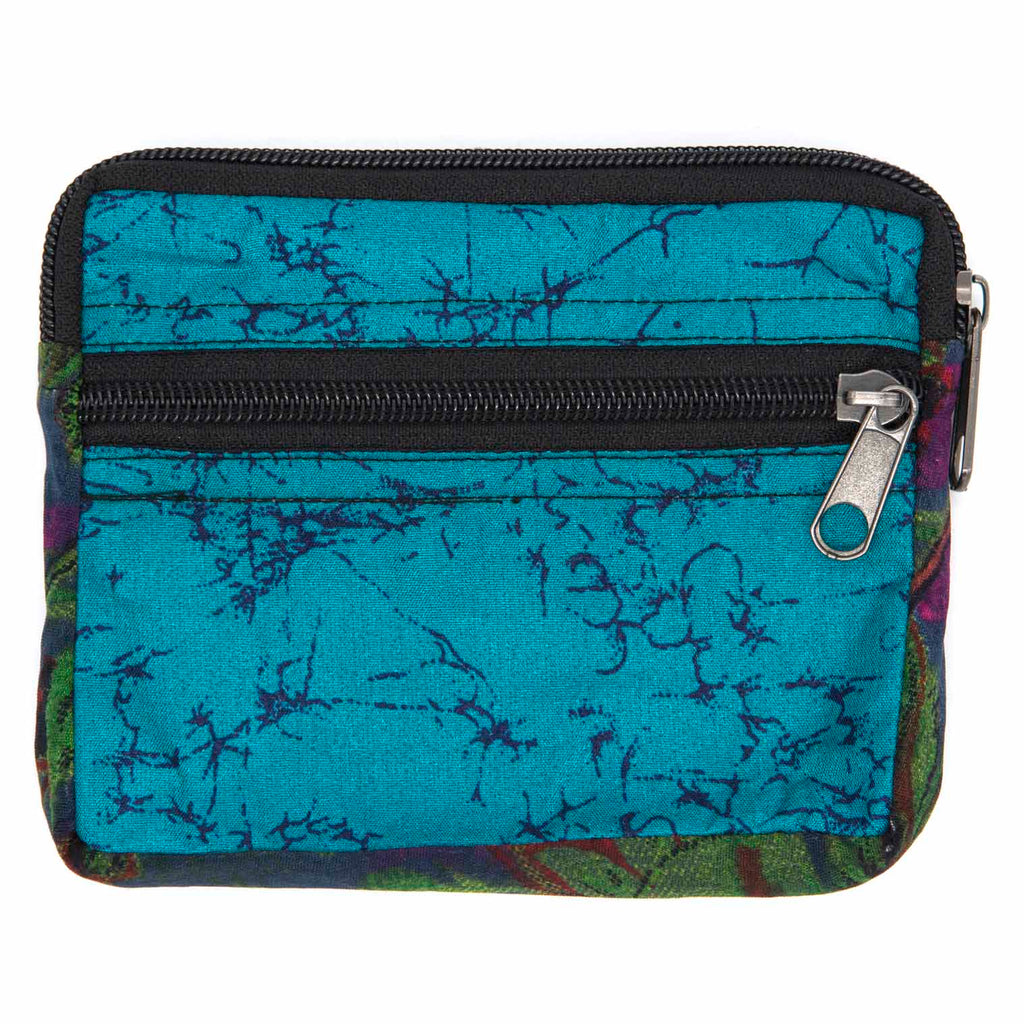 Recycled Sari Double Zip Purse-Siesta Crafts