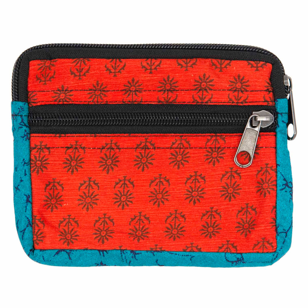 Recycled Sari Double Zip Purse-Siesta Crafts