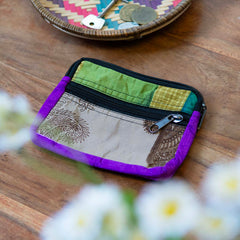 Recycled Sari Double Zip Purse-Siesta Crafts