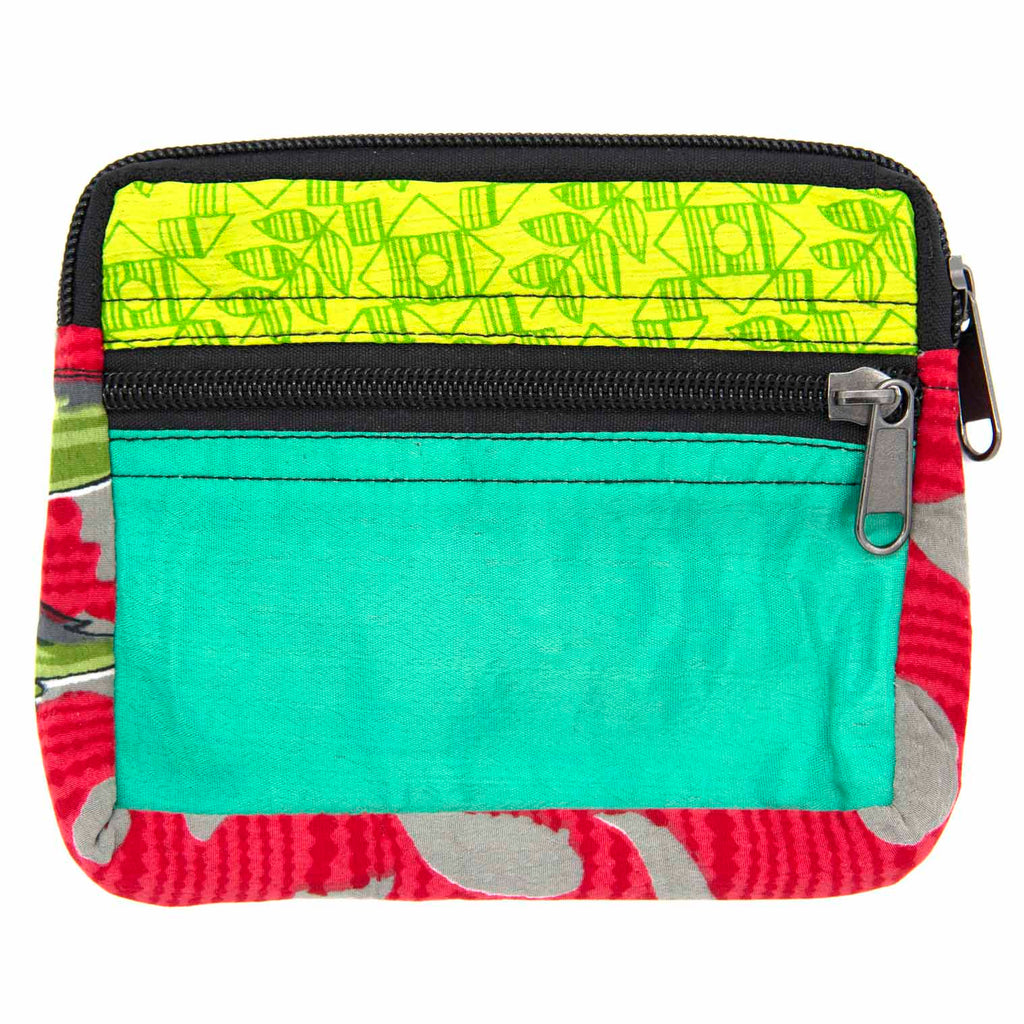 Recycled Sari Double Zip Purse-Siesta Crafts