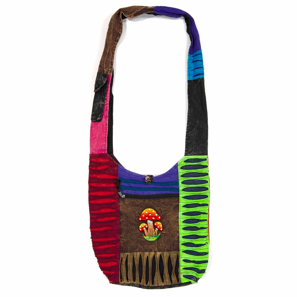 Ripped Cotton Mushroom Bag-Siesta Crafts