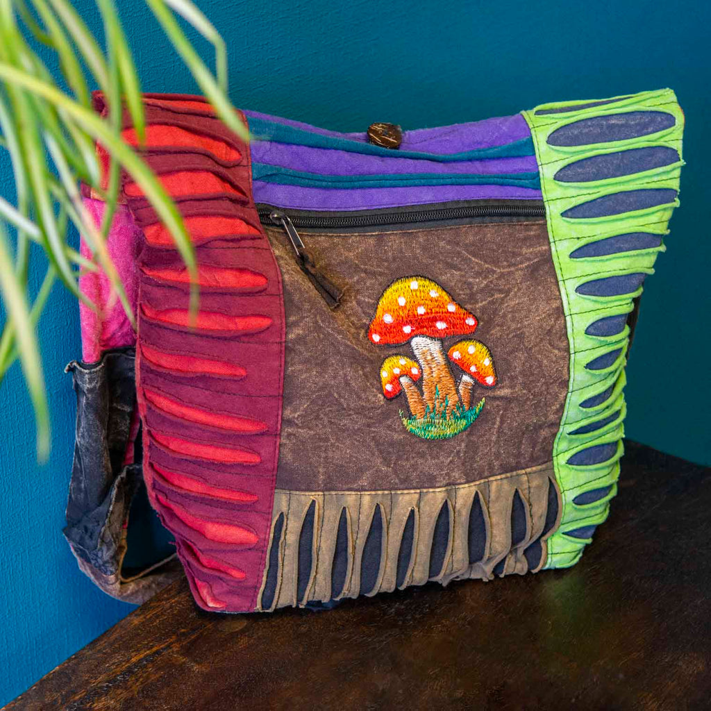 Ripped Cotton Mushroom Bag