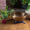 Ornate Etched Green Tara Singing Bowl No.1-Siesta Crafts