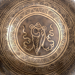 Flower of Life and Conch Etched Singing Bowl No.17-Siesta Crafts