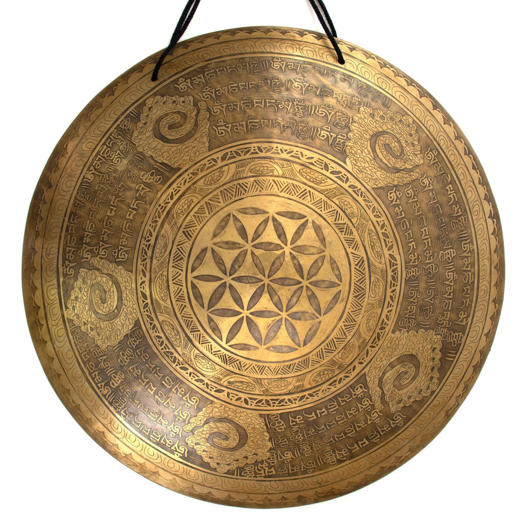 Flower of Life Cloud Mantra Metal Wind Gong No.37-Siesta Crafts