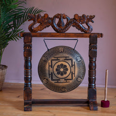 Shri Yantra Flower Metal Wind Gong No.40