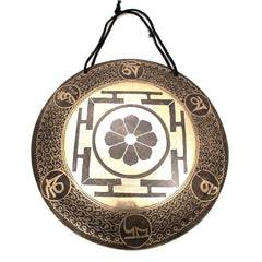 Shri Yantra Flower Metal Wind Gong No.40