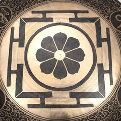 Shri Yantra Flower Metal Wind Gong No.40
