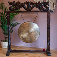 Large Flower of Life Om Metal Gong No.49-Siesta Crafts