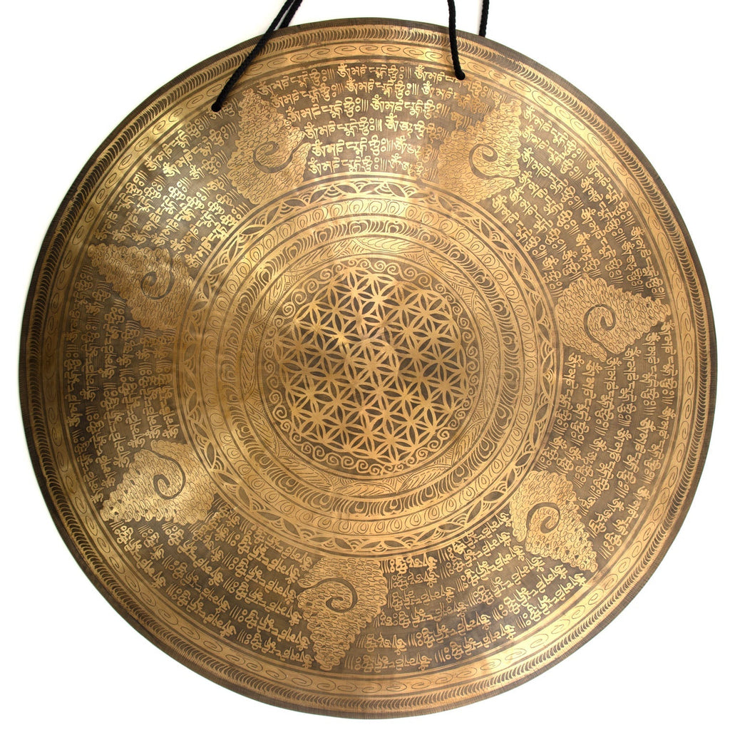 Flower of Life Om Metal Gong No.49-Siesta Crafts