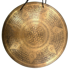 Flower of Life Om Metal Gong No.49-Siesta Crafts
