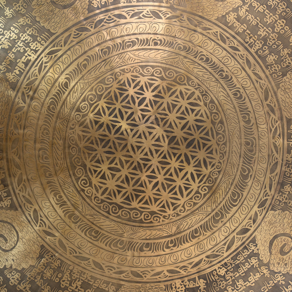 Flower of Life Om Metal Gong No.49-Siesta Crafts