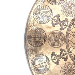 Huge Yogi Flower of Life Metal Gong No.68-Siesta Crafts