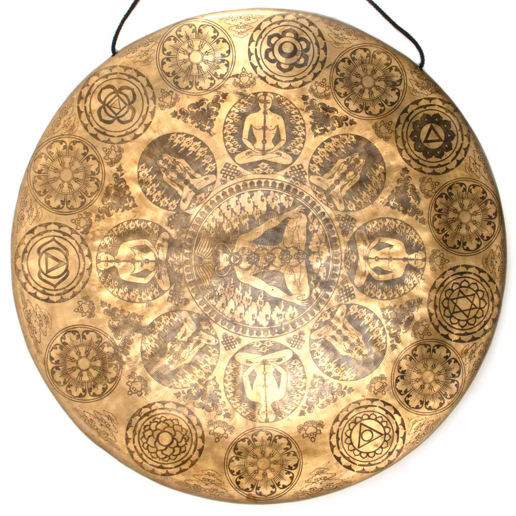 Extra Large Yogi Mandala Metal Gong No.71-Siesta Crafts