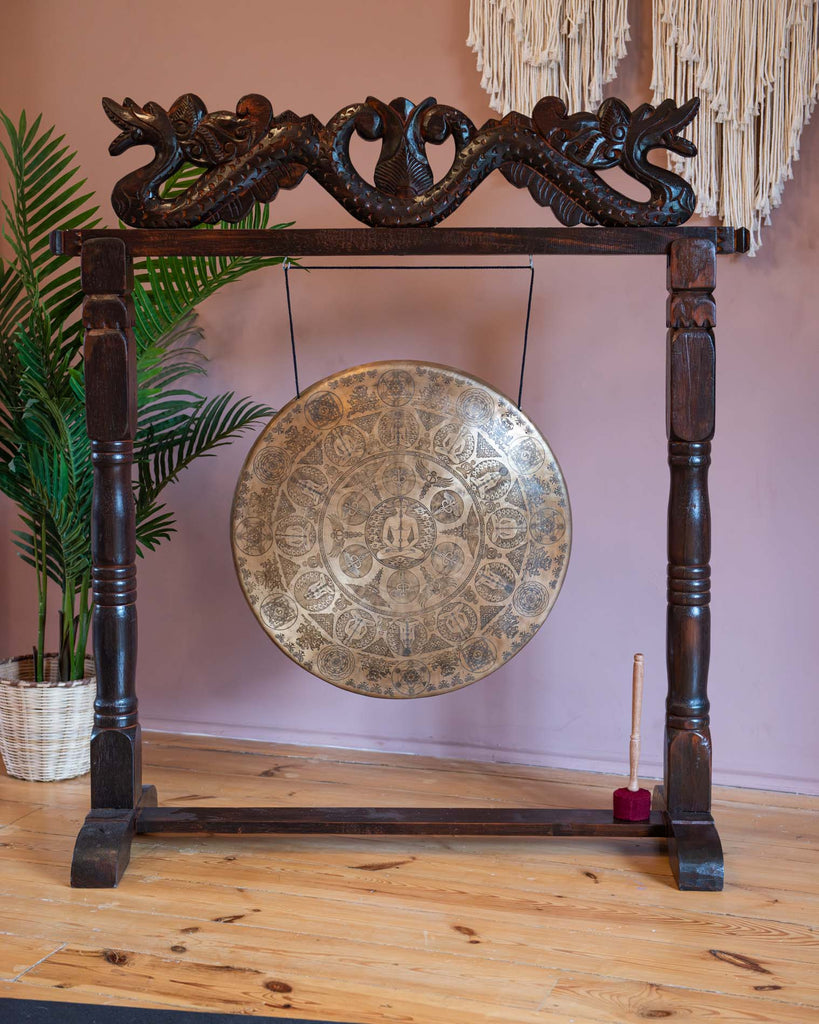Yogi Mandala Etched Gong No.74-Siesta Crafts