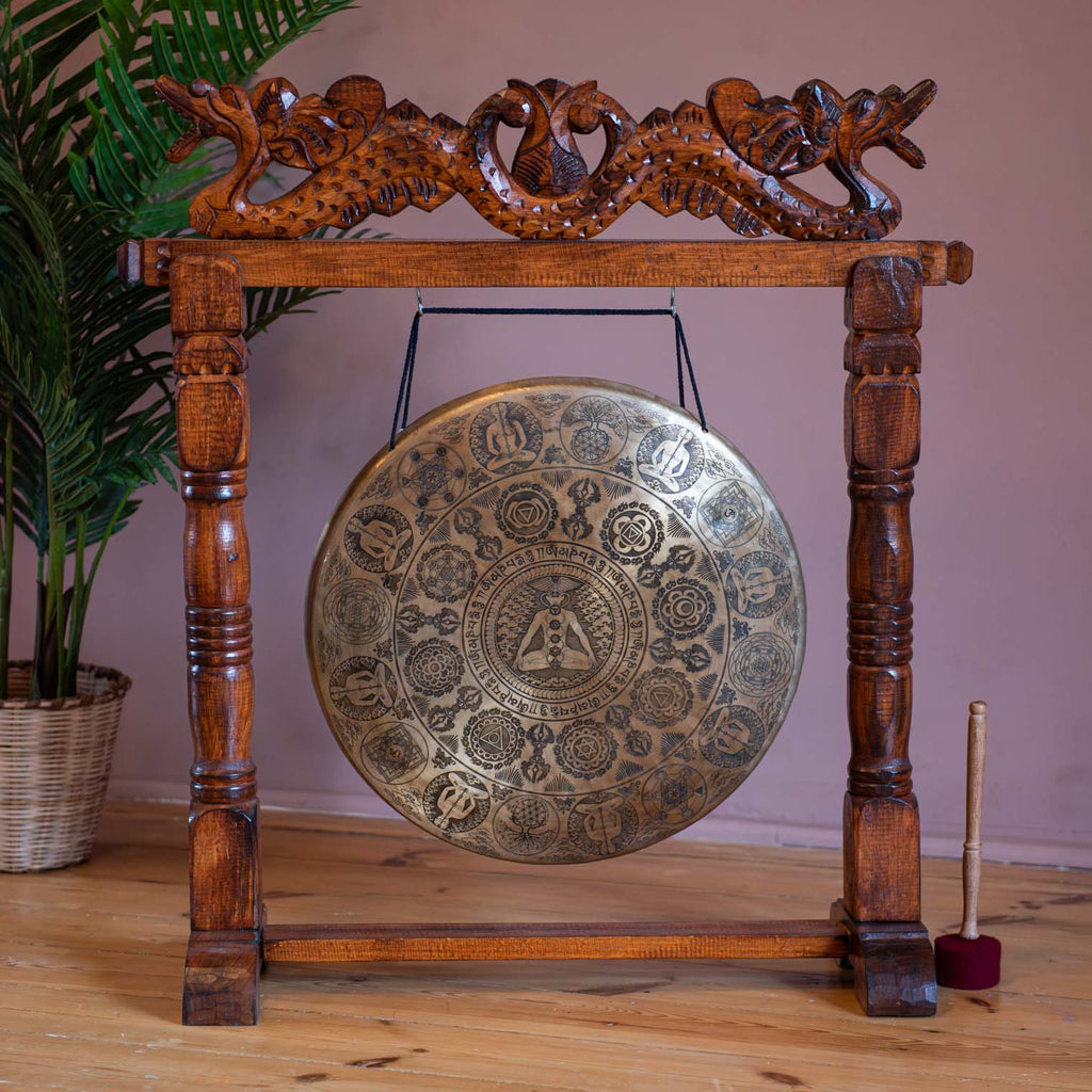 Medium Yogi Vajra Etched Gong No.77-Siesta Crafts