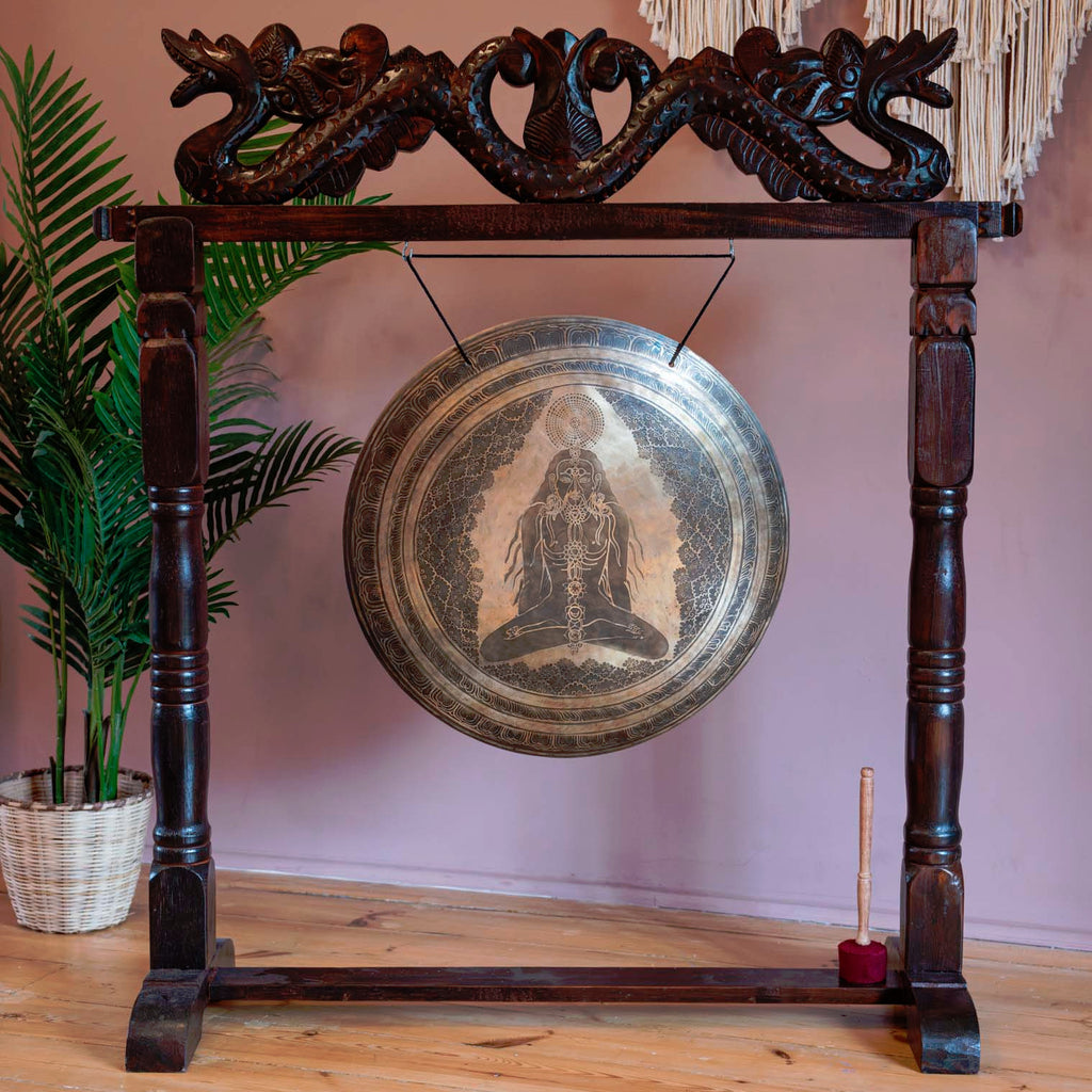 Extra Large Cloud Yogi Etched Gong No.79-Siesta Crafts