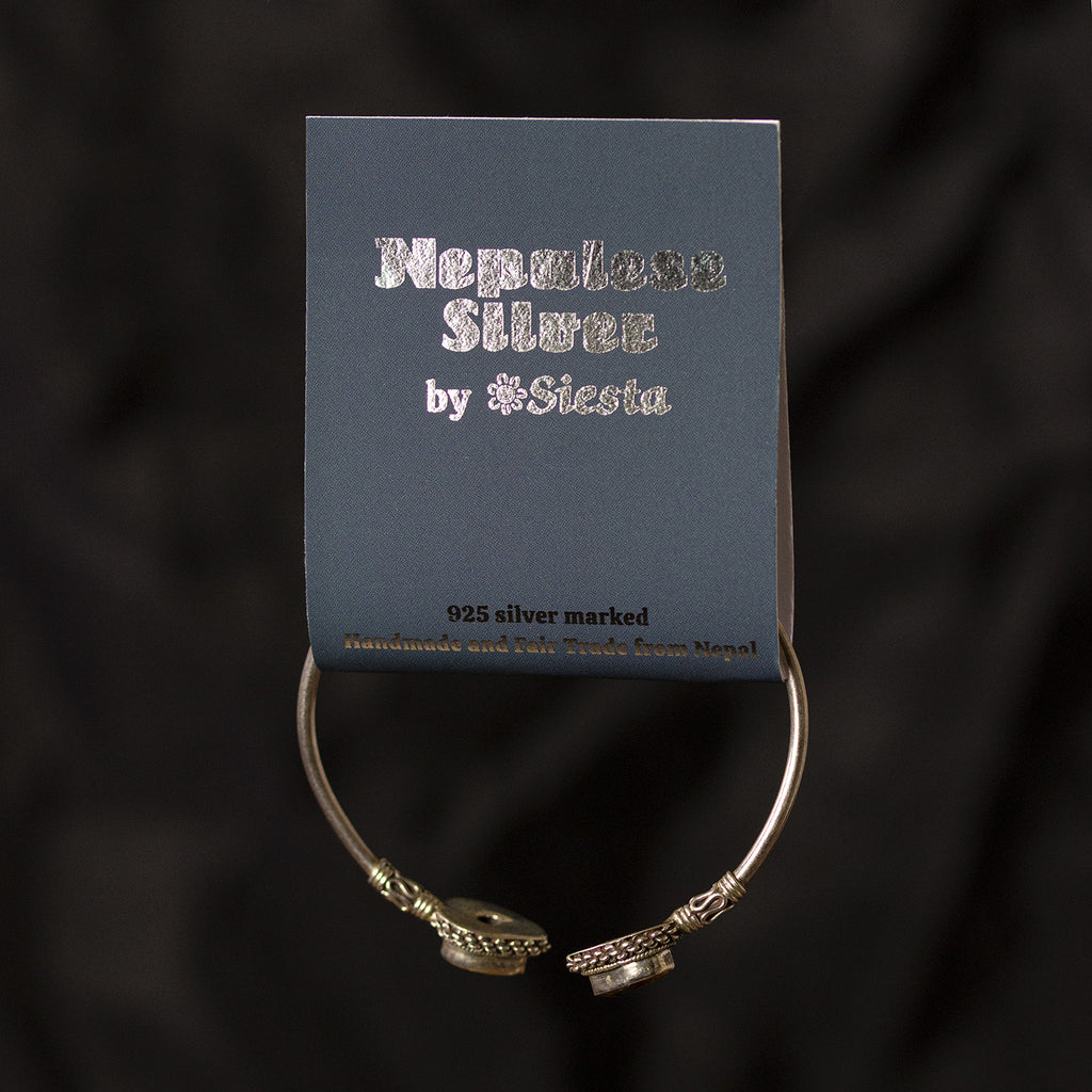 Nepalese Silver Bracelet No.10-Siesta Crafts