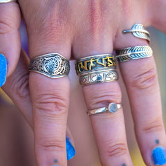 Nepalese Silver Feather Ring