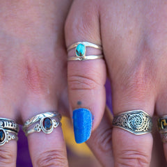 Turquoise Stone Nepalese Silver Ring