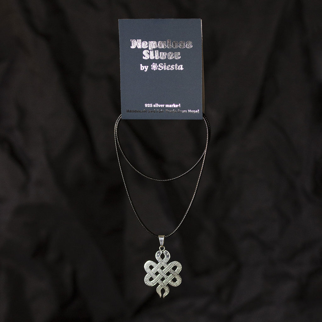 Nepalese Silver Endless Snake Necklace-Siesta Crafts