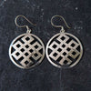 Endless Knot Circle Silver Earrings-Siesta Crafts
