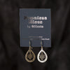 Endless Knot Tear Drop Silver Earrings-Siesta Crafts