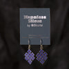 Blue Endless Knot Silver Earrings-Siesta Crafts