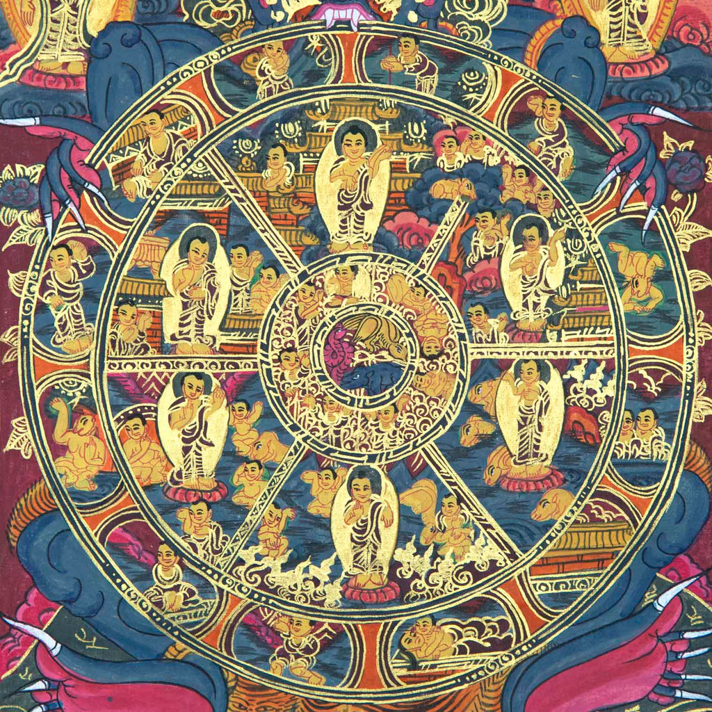 Buddhist Wheel of Life Thanka No 4-Siesta Crafts