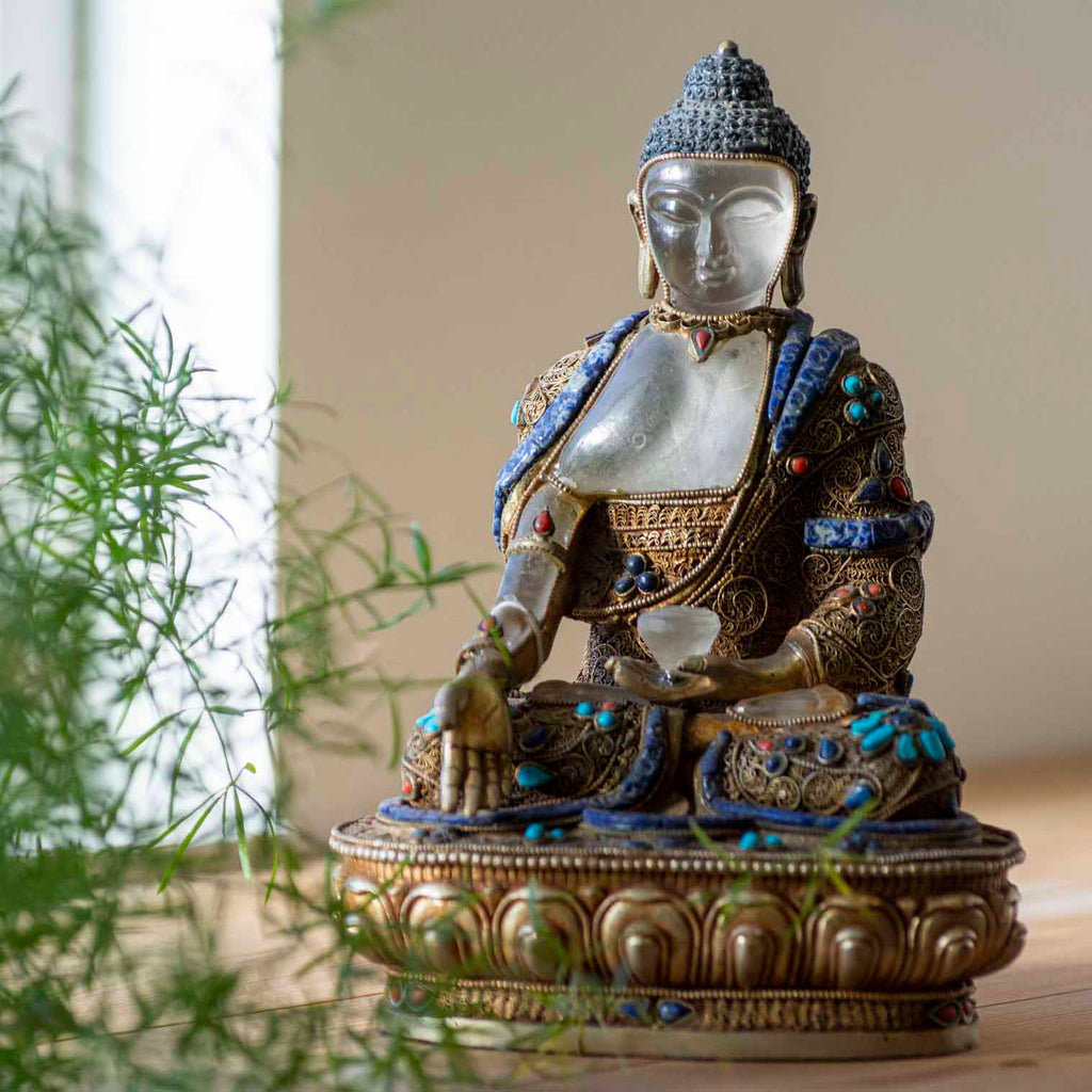 Himalayan Quartz Crystal Buddha Statue-Siesta Crafts