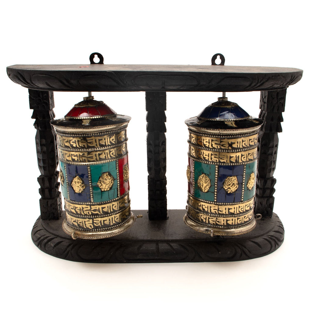 Special Wall Double Prayer Wheel No.236-Siesta Crafts