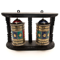 Special Wall Double Prayer Wheel No.236-Siesta Crafts