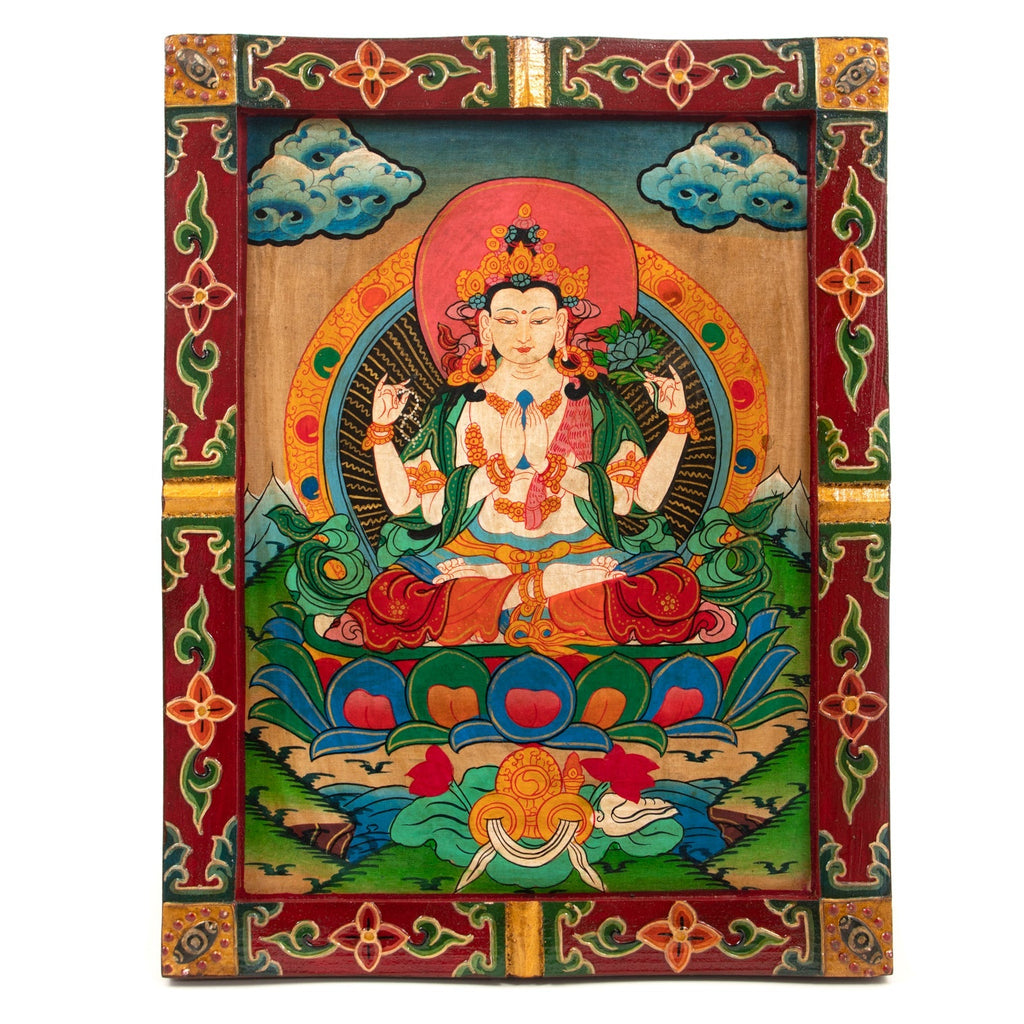 Medium Tibetan Style Painted Board-Siesta Crafts