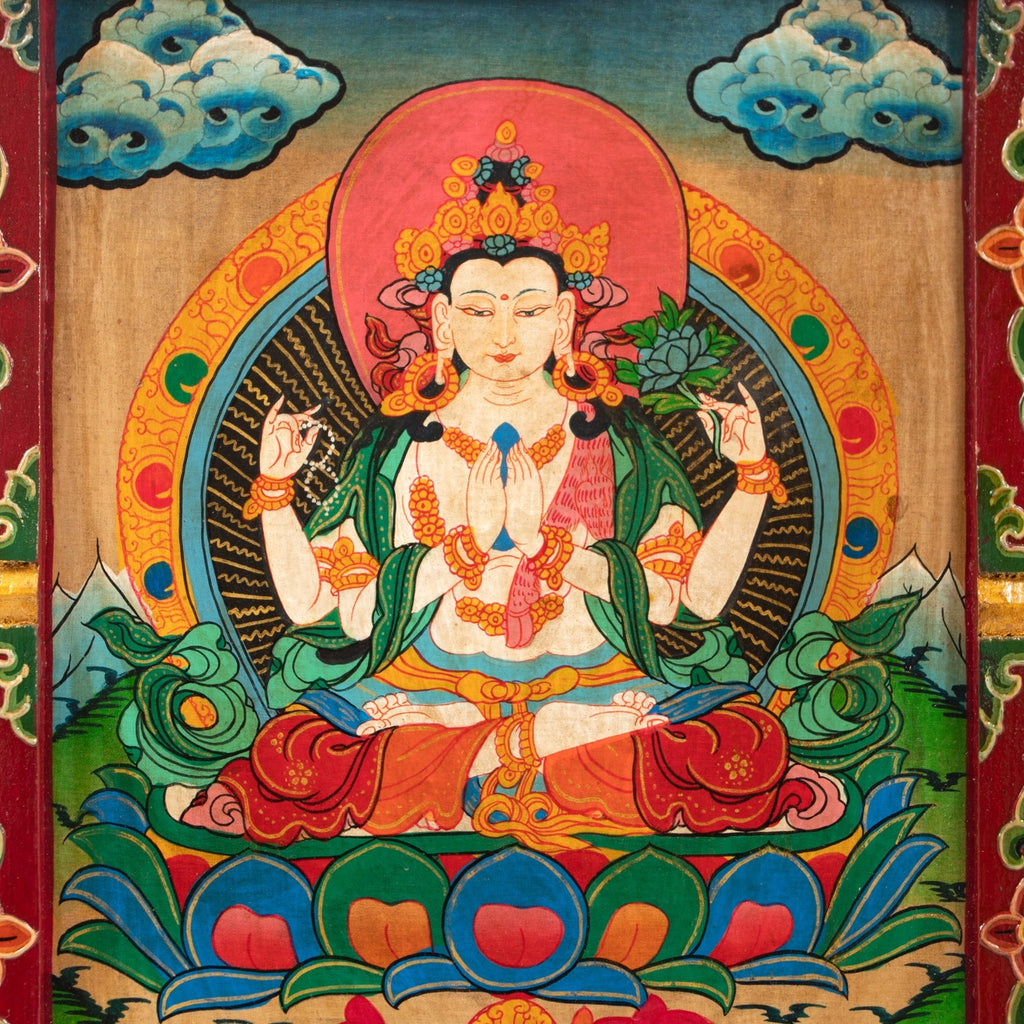 Medium Tibetan Style Painted Board-Siesta Crafts